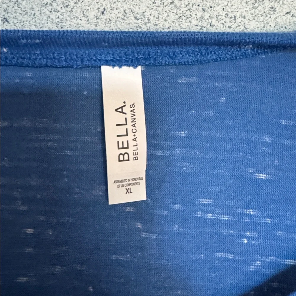 Bella Canvas Blue Speckled Racerback Tank Top - Picture 2 of 3
